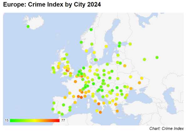 Ποιες είναι οι πιο επικίνδυνες πόλεις στην Ευρώπη | Η θέση της Αθήνας